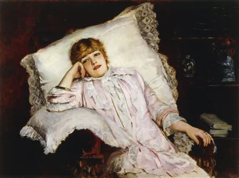 Portrait of the Actress Jeanne Samary Seated Three-Quarter Length