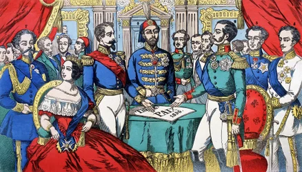 Portrait of the sovereigns of Europe during the Peace Treaty in 1856