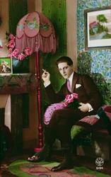 Postcard Depicting an Elegant Young Man, c.1930
