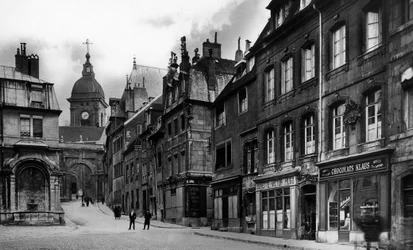 Postcard Depicting the Saint-Quentin Fountain and the Birthplace of Victor Hugo, c.1910