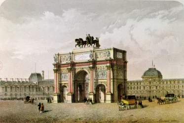 Postcard of the Arc de Triomphe du Carrousel, Paris