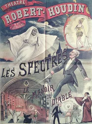 Poster advertising Ghosts and the House of the Devil at the Theatre Robert-Houdin, Paris
