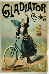 Poster Advertising Gladiator Cycles, Boulevard Montmartre, Paris