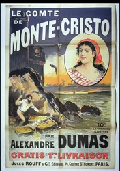 Poster advertising Le Comte de Monte Cristo by Alexandre Dumas Pere