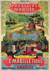 Poster advertising Pressoirs Mabille, at the Exposition Universelle, Paris, 1900
