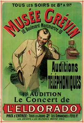 Poster advertising a concert at the Grevin Museum in Paris
