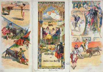 Poster advertising the Bullring at Malo-les-Bains, end 19th century