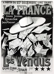 Poster advertising the novel Les Vendus dealing with the Panama Affair