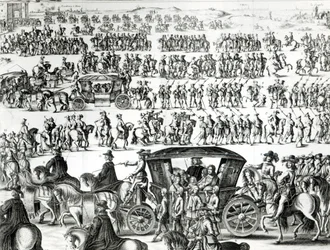 Procession of the entry of the young king Louis XIV as a child in the city of Paris on the 18th August 1649 (detail)