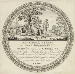 Product label for a French sweetshop
