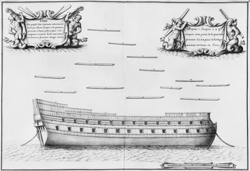 Profile of an entirely planked vessel, illustration from the 