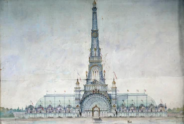 Project refused to modify the Eiffel Tower for the 1889 exhibition by Gustave Raulin
