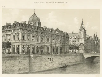 Quai de la Cité and Flower Market, 1876