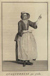 Quaker woman preaching