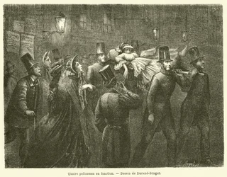 Four Policemen on Duty (engraving)