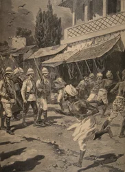 Rebellion in Bombay, illustration from Le Petit Journal: Supplement illustre, 1898