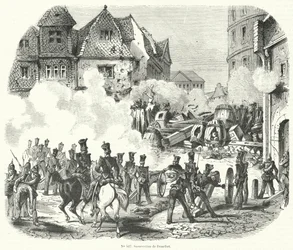 Rebellion in Frankfurt, Germany, September 1848