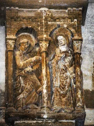 Relief from a capital depicting the Annunciation