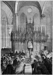 Religious art: statue of Notre Dame du Pillar or 