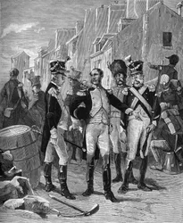 Richard-Lenoir (François Richard-Lenoir 1765-1839), French industrialist and leader of the 8th Legion, occupying the Avenue de Vincennes to defend Paris in 1814.