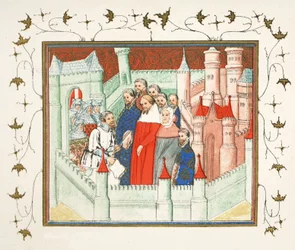 Richard II at Flint Castle Where He Was Delivered Prisoner to Bolingbroke, His Rival to the Throne, Facsimile Copy from Le Prinse et Mort du Roy Richart by Jean Creton, Reprinted 19th Century