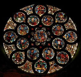 Rose window depicting the New Covenant, c.1235