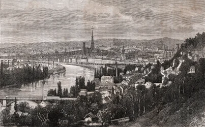 Rouen - Seine-Maritime - engraving in 