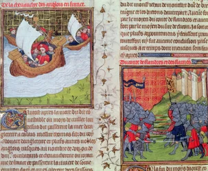 The English at sea, and the battle of the men of Ghent and the Count of Flanders (end of 14th century)