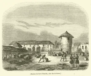 Ruins of the Fort of Ouidah, Slave Coast (engraving)