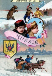 Russia, from a series of promotional cards for Lefevre-Utile (LU) biscuits, late 19th century