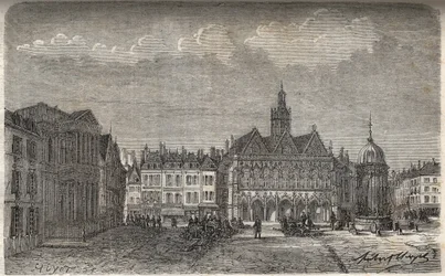 Saint Quentin (Saint-Quentin) Department of Aisne - Engraving in 
