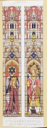 Saint Valerie, Virgin and Martyr in Limoges and Saint Martial, Bishop of Limoges, Patrons of Aquitaine. Facsimile Reproducing the Stained Glass Windows of the Cathedral of Limoges