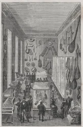 Hall of the Museum of the National Conservatory of Music in Paris - Engraving in 