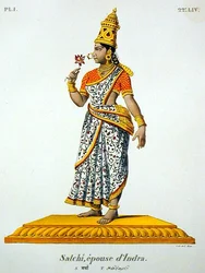 Satchi wife of Indra, engraved by C. de Motte