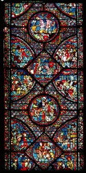 Scenes from the Life of Charlemagne (747-814) from the ambulatory, c.1215-25