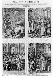 Scenes from the life of Saint Norbert, founder of the Premonstratensian order of canons regular