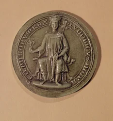Seal of Louis IX Holding a Sceptre and a Fleur de Lys, c.1252