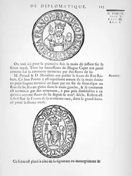 Seals of Hugues Capet and Robert II the Pious
