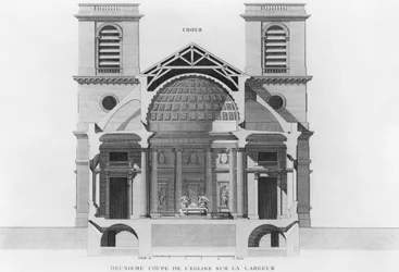 Second transverse cross-section of the church Saint-Philippe-du-Roule, Paris