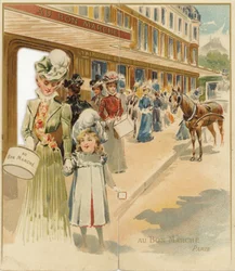 Shoppers Outside Department Store