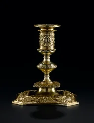 Silver-gilt candlestick with detachable nozzle, from the Lennoxlove toilet service, owned by Frances Teresa Stewart, Duchess of Richmond and Lennox: French, Paris, by Pierre Masse, 1661 - 1662