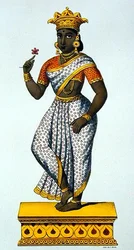 Simaladevi wife of Yama (engraved by C. de Motte)