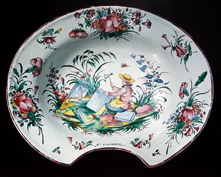 Sinceny Plate with a Stonemason Decoration, c.1780