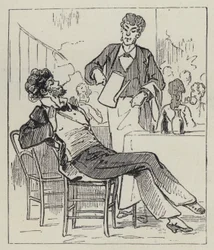 Smoking in a cafe