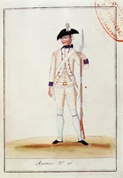 Soldier of the French Agenois Infantry Regiment, c.1780