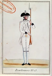 Soldier of the Regiment de Bourbonnois, c.1780
