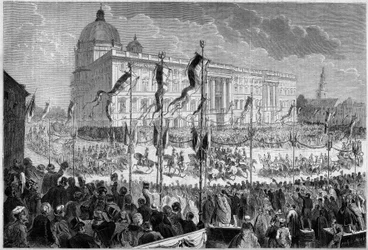 Solemn entrance of William I (1797-1888), King of Prussia, to Berlin, October 22