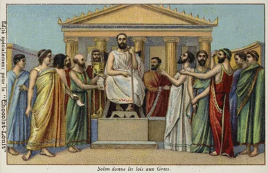 Solon Giving Laws to the Greeks, 6th Century BC