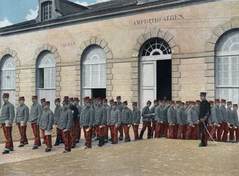 Special military school of Saint-Cyr, interior service: Exit from the amphitheatre