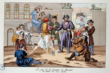 Spinning Top Game in Russia at the beginning of the nineteenth century